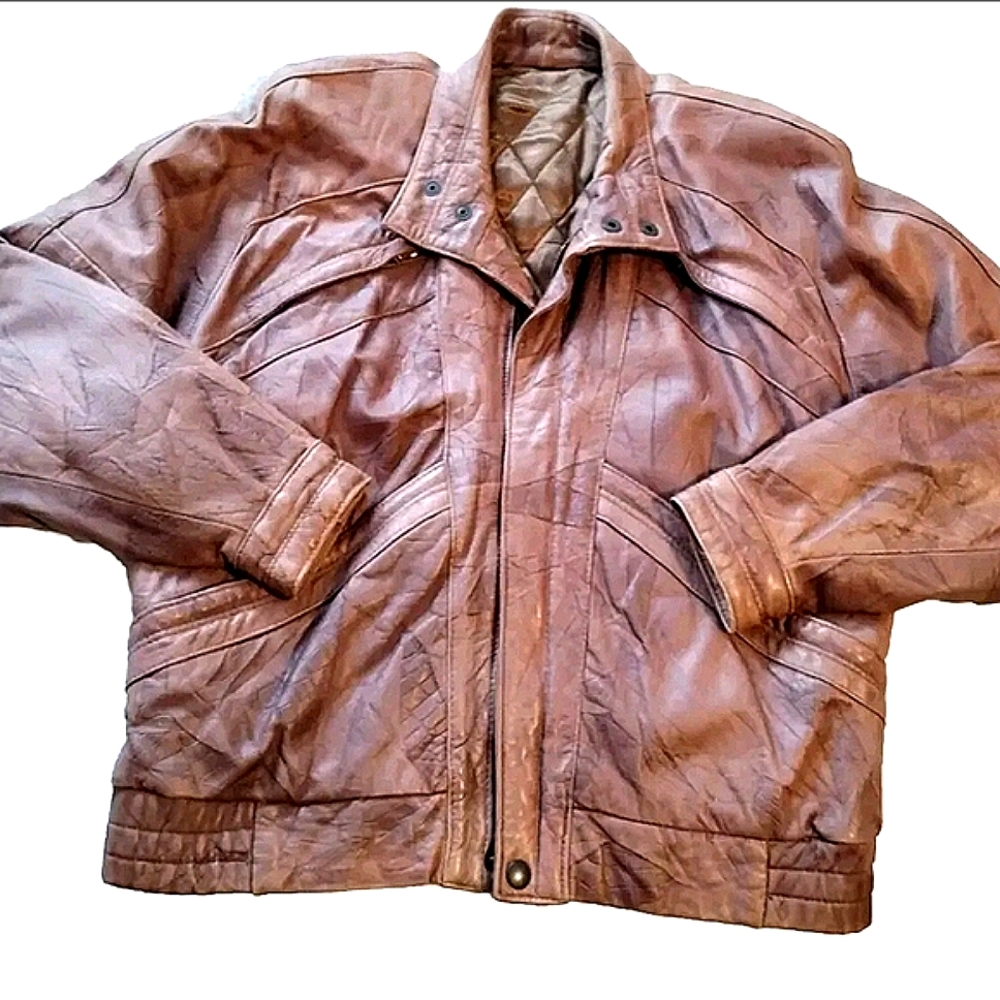 Vera Pelle Lavorazione Artigiana Made In Italy Jacket Size 50